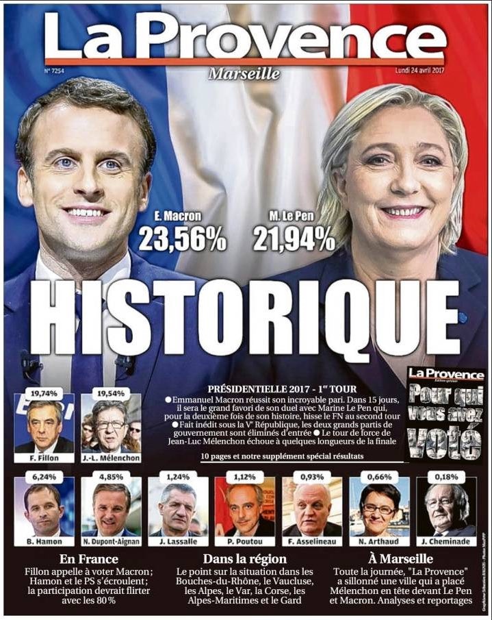 تصاویر | بازتاب برگزاری انتخابات فرانسه در رسانه‌های جهان